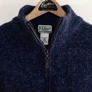 ☺️ L. L. Bean Wool Full-zip Sweater 🔥